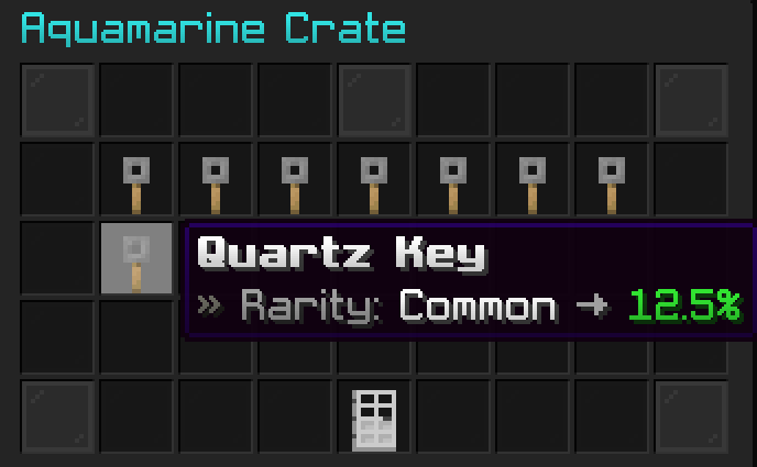 Aquamarine crate key