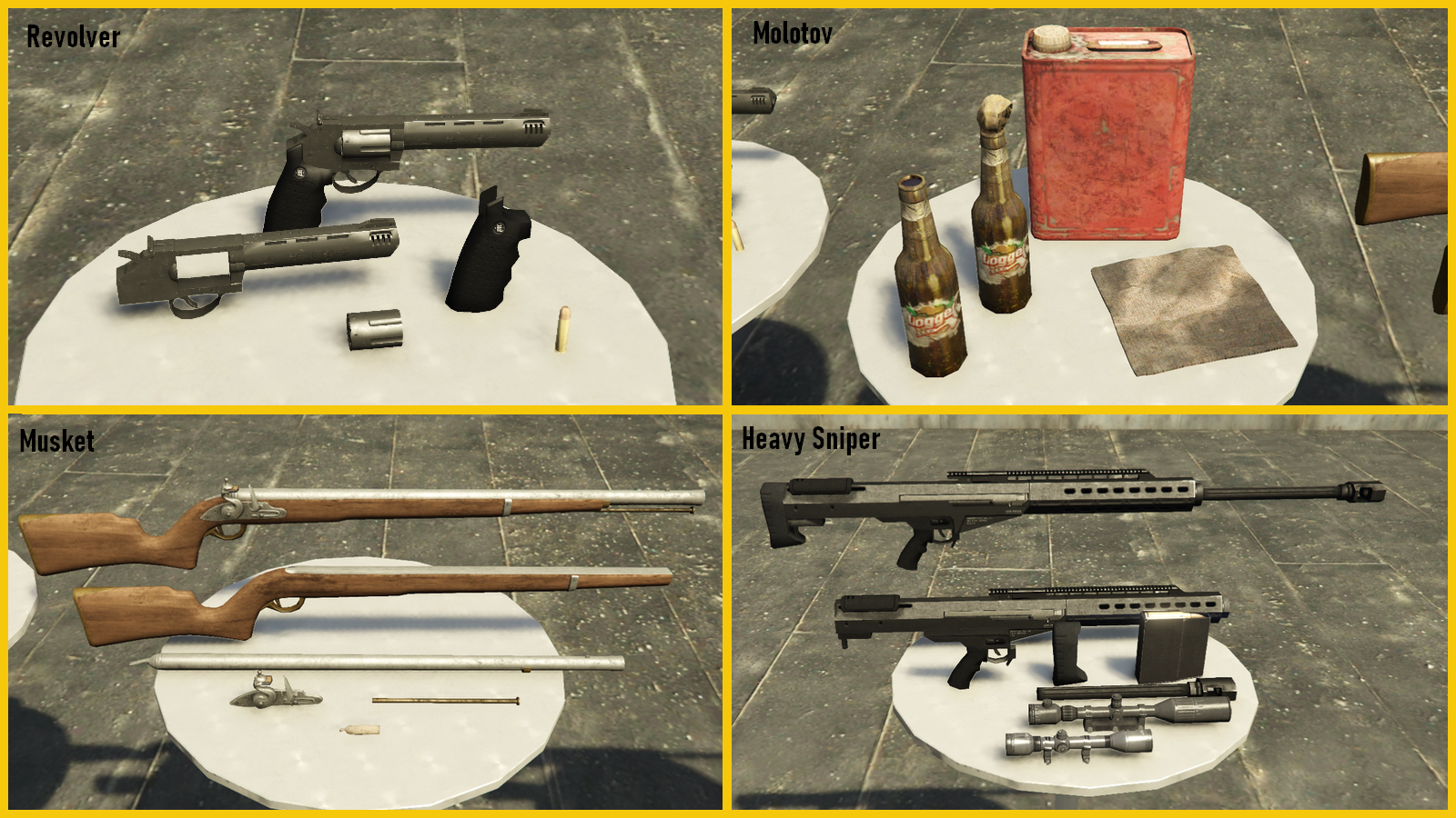 Weapon parts (props)