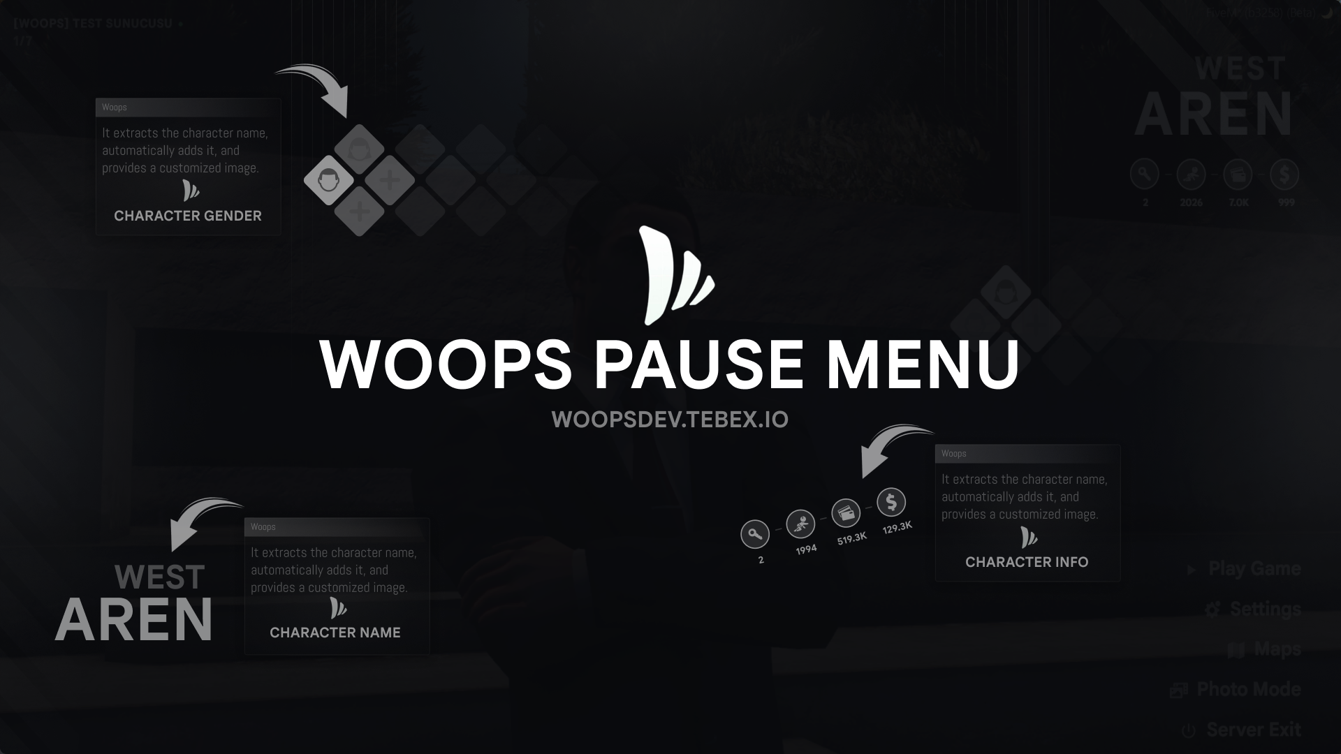 Pause Menu・[QBCORE, QBOX]
