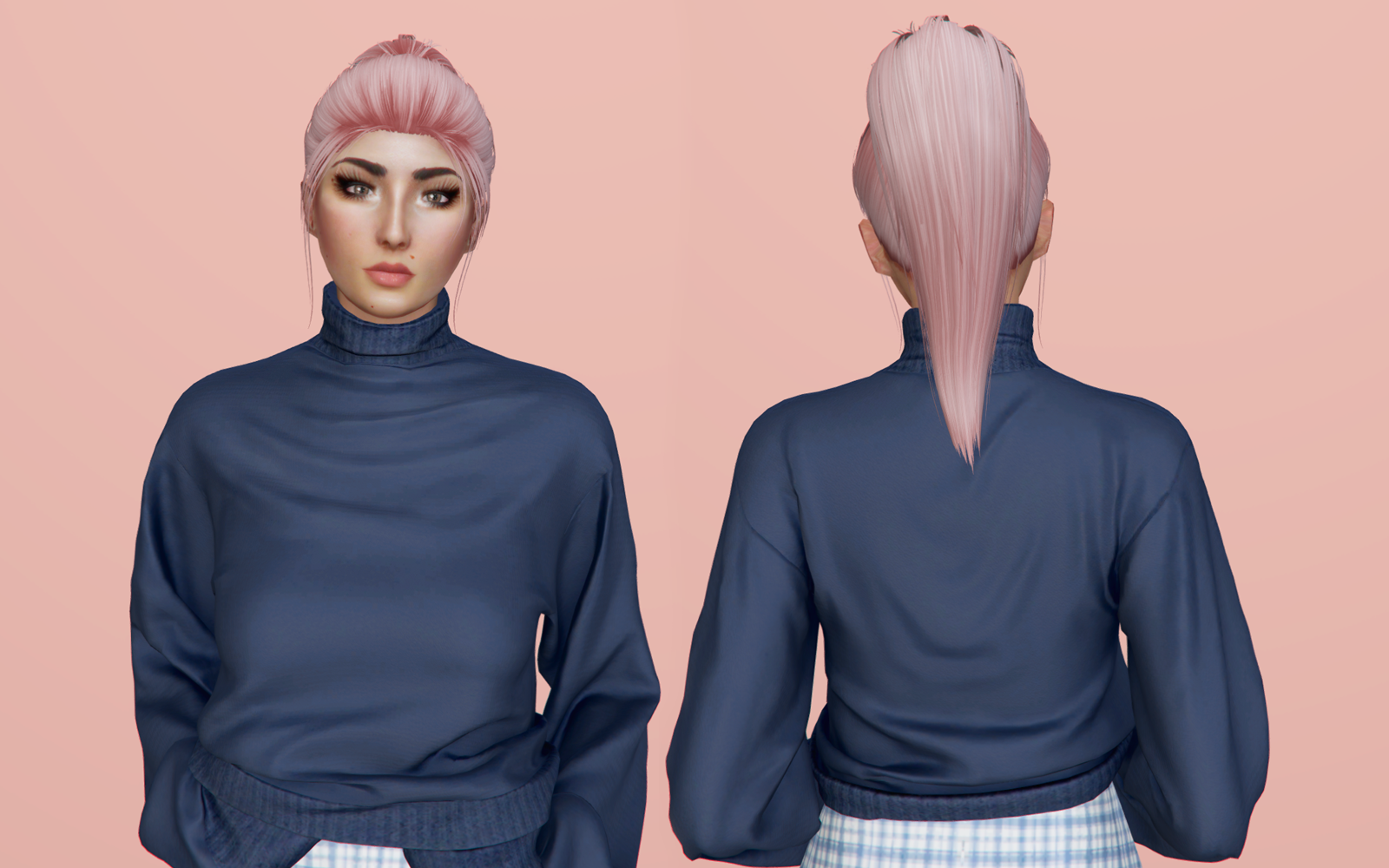 #005 Short Ponytail Hairstyle