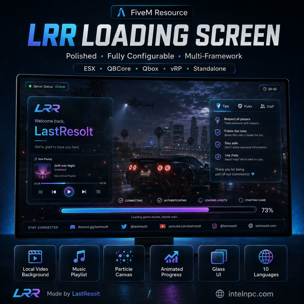 [FREE] LR Loading Screen — Video, Music & Auto Character Name