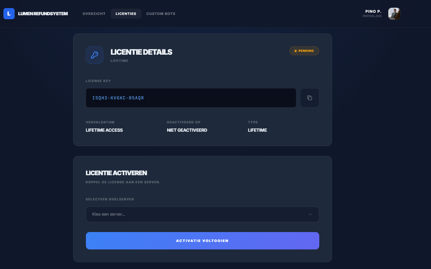 Lumen Refund System — 1 Week