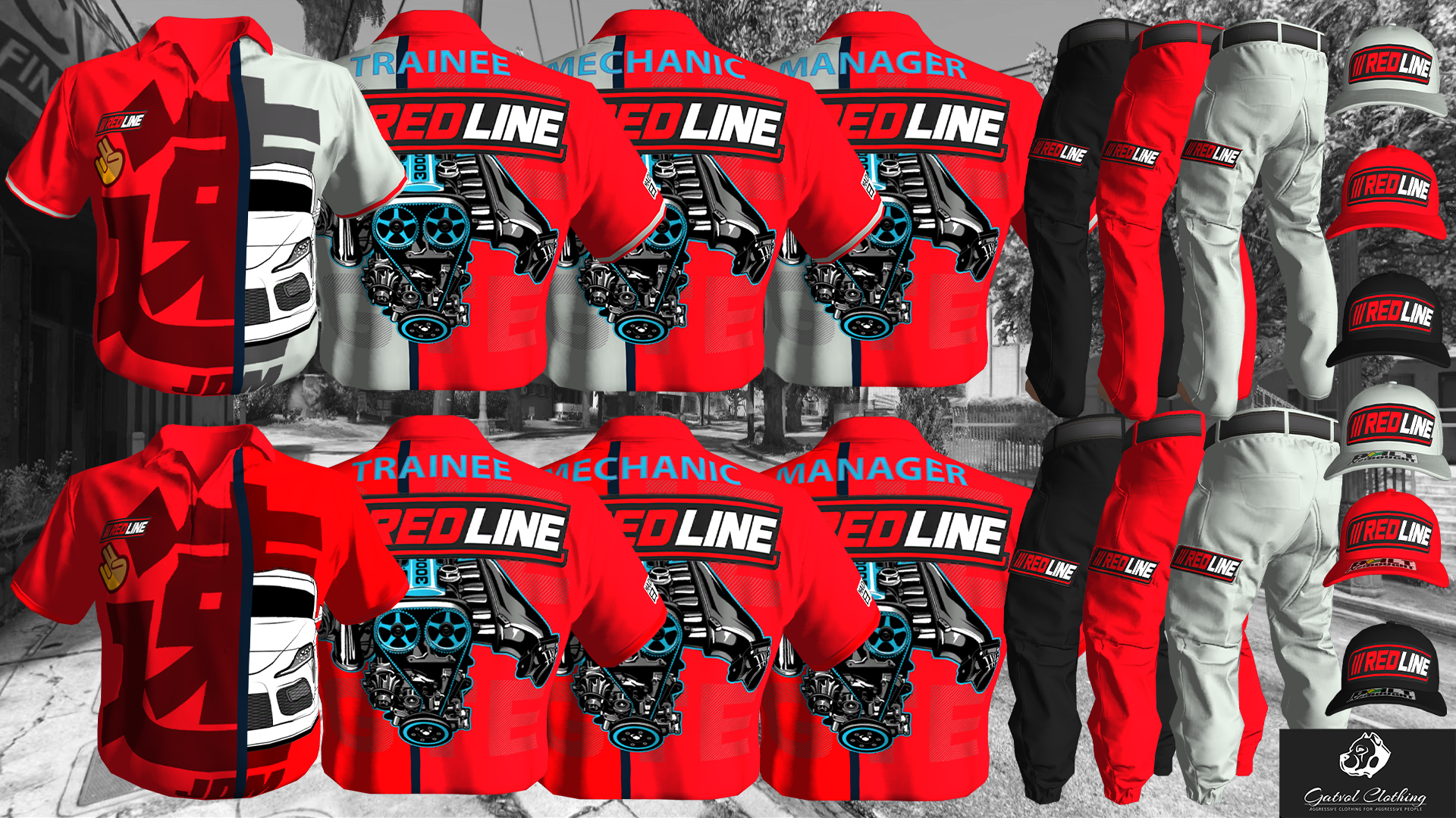 Red Line Mech Clothing Uniform 2 [M+F]