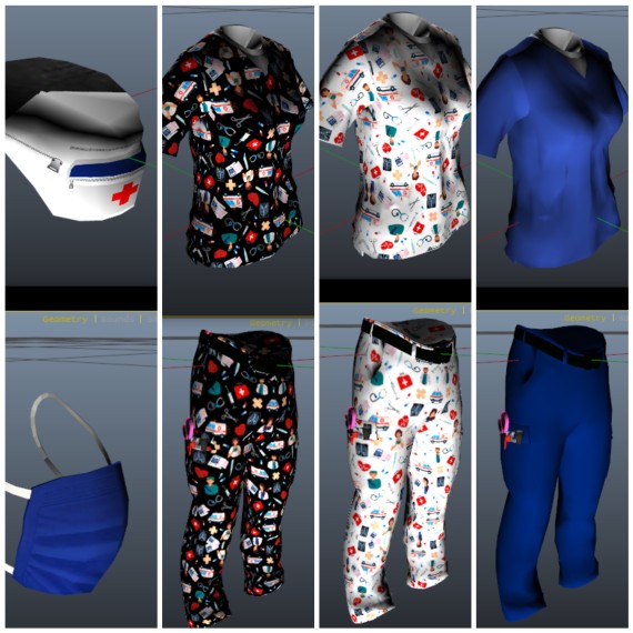 MUJER SET DE ENFERMERA