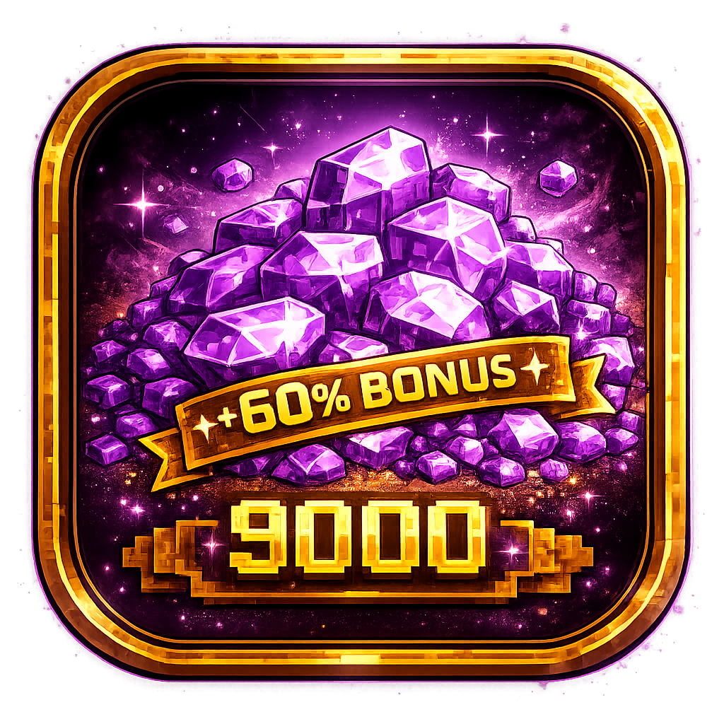 9,000 Gems (+60% BONUS)