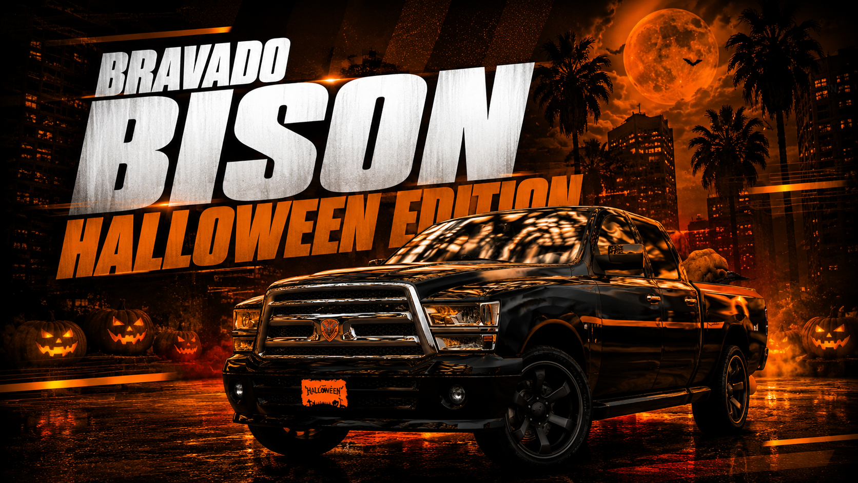 Bravado Bison Halloween Edition - FiveM Vehicle Pack - Lore-friendly GTA V Seasonal (LF) for roleplay servers