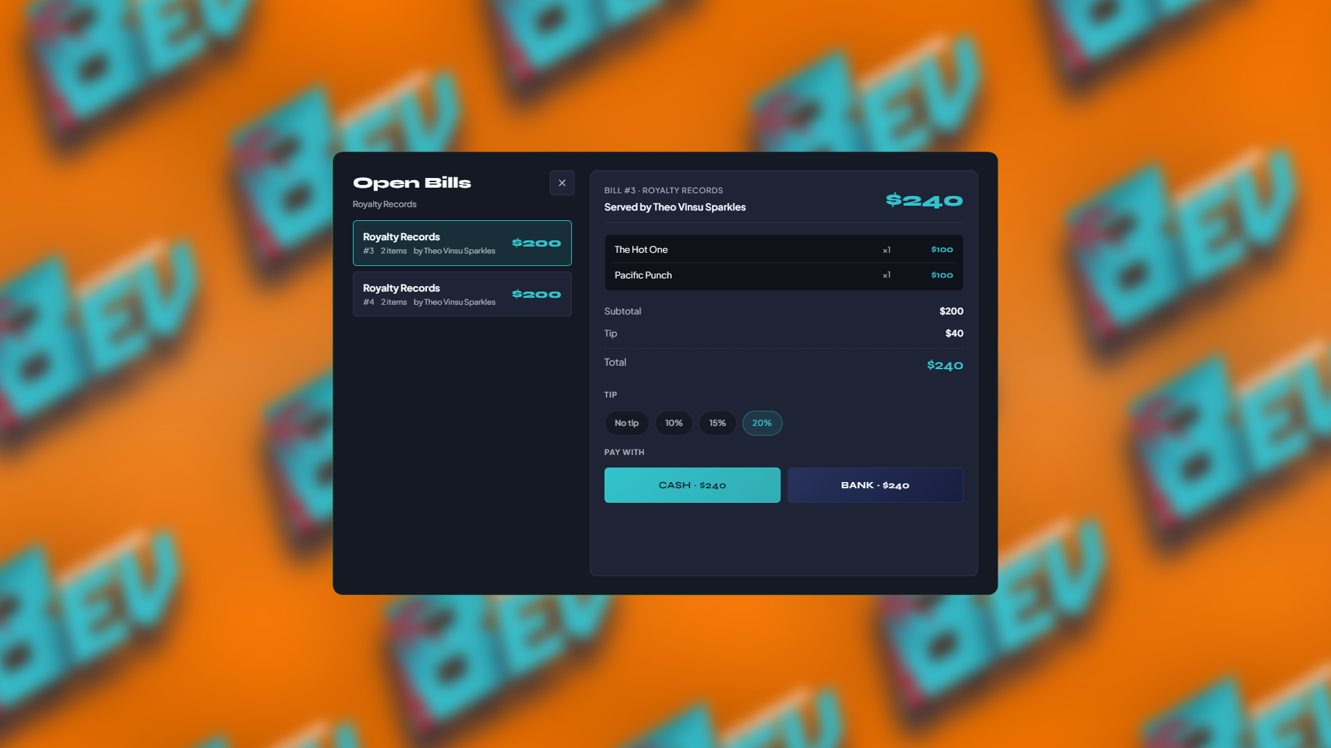 Bev Studios | POS System