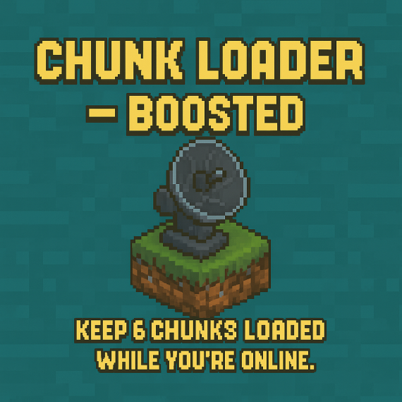 🔸 Chunk Loader – Boosted (6 Loaded Chunks)