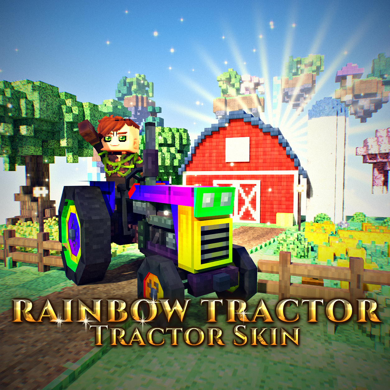 Rainbow Tractor Skin