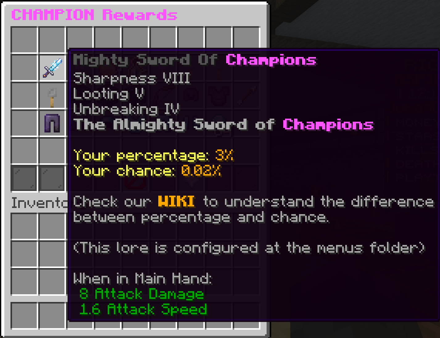 1 Champion Key (Survival)