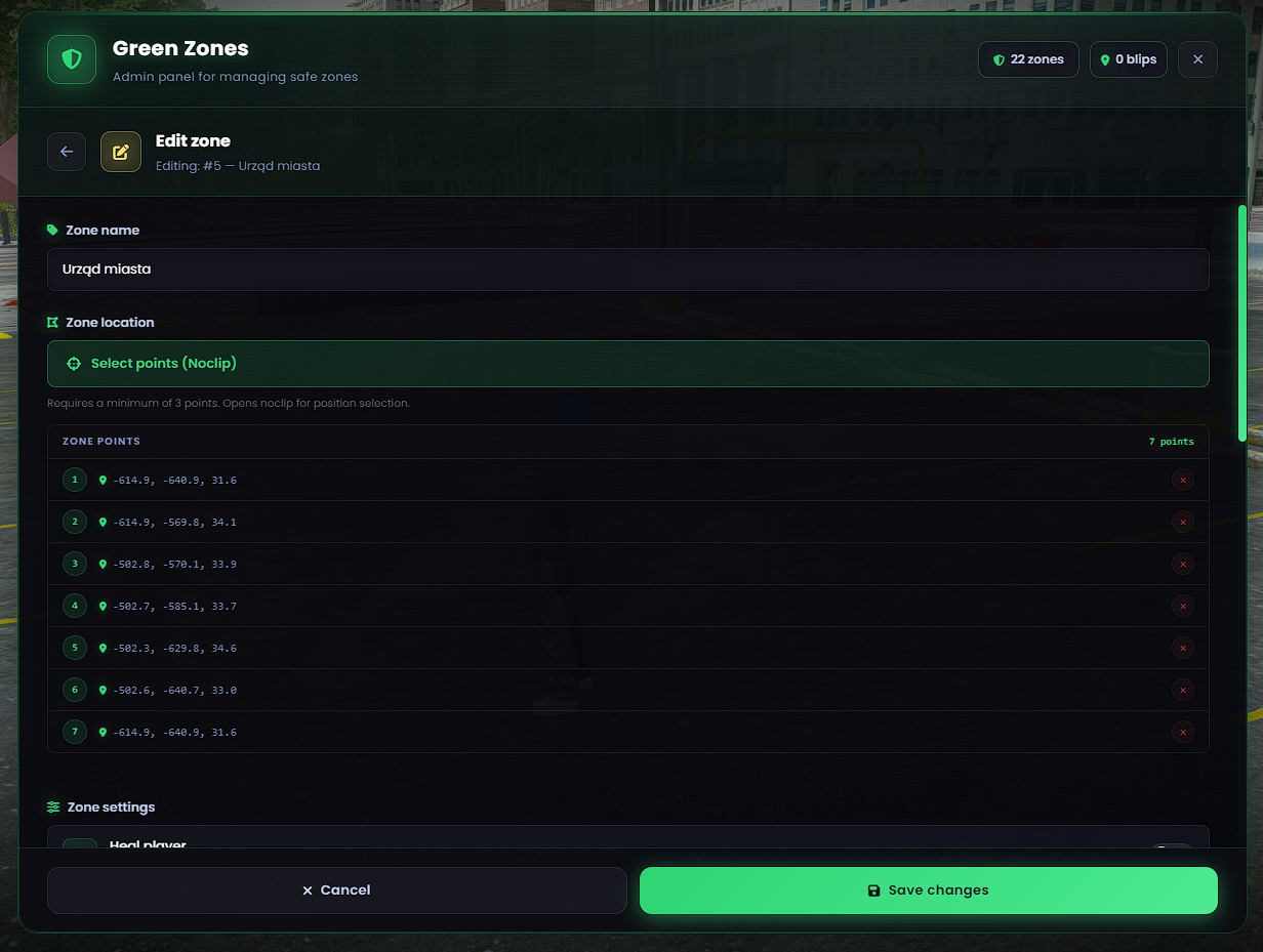 Green Zone System Escrowed [ESX, QB, QBOX, STANDALONE]