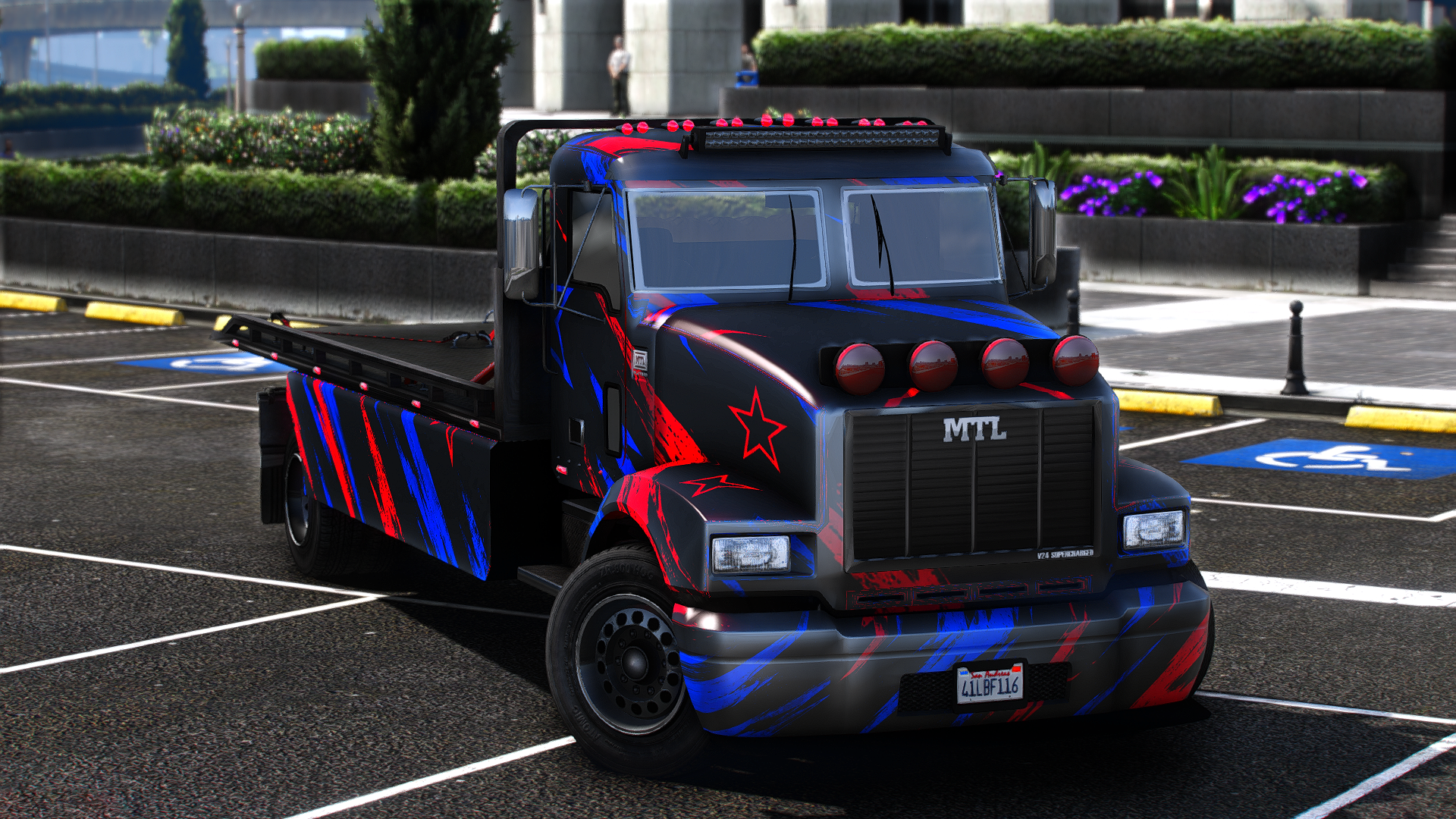 Flatbed SM Motosport support truck
