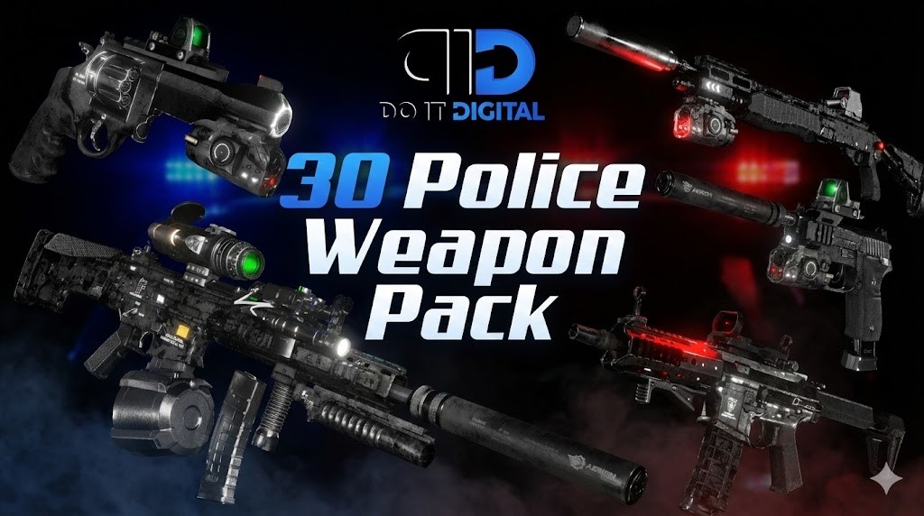 30 POLICE Weapon Pack - LIFE TIME