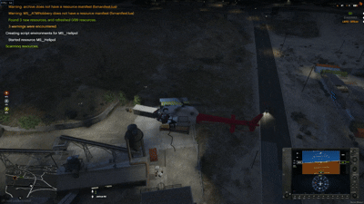 [ESX, QBOX, QBCORE]  Police Helicopter System | Camera · Spotlight · ALPR · Lock · Rappel
