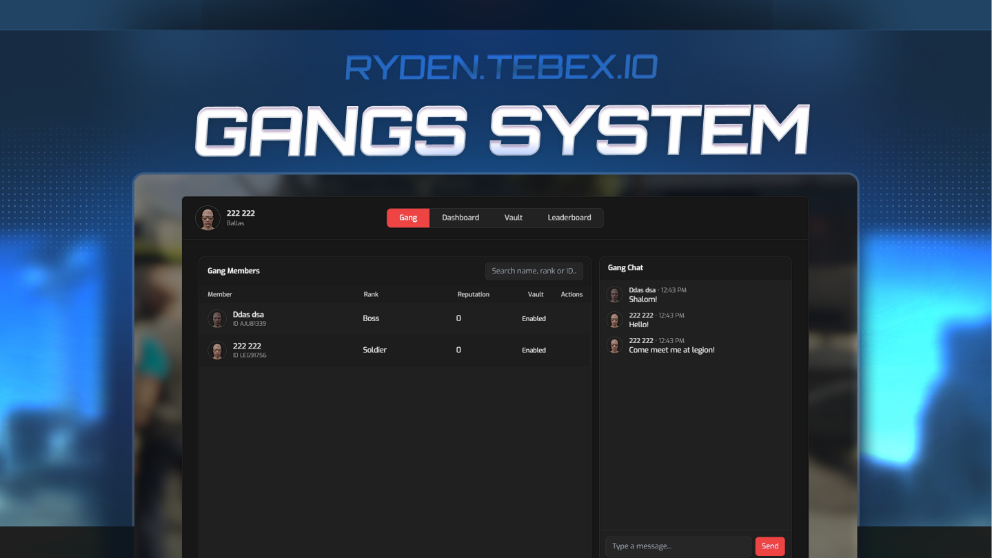 [Gangs System]qbcore qbox ox{ESCROW}