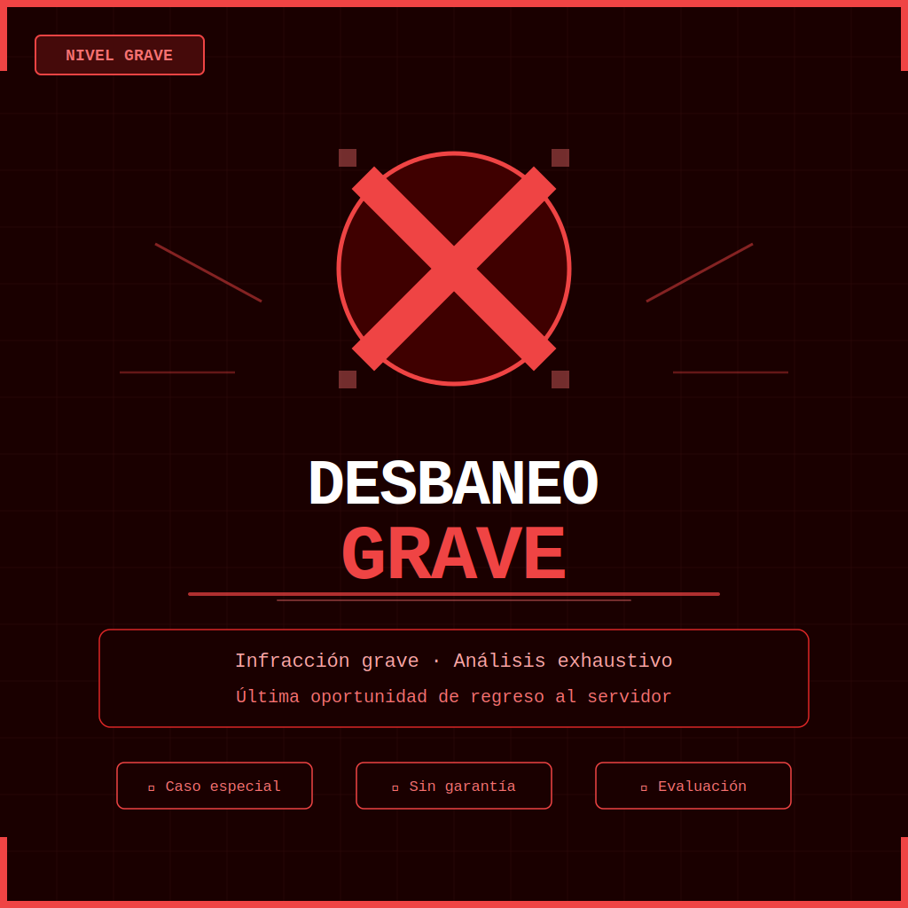 🔓  Desbaneo Grave
