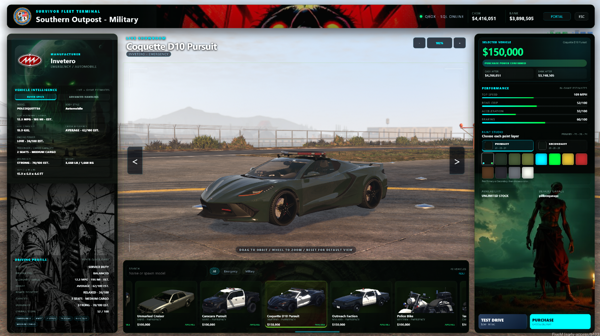 Zombie Vehicle Sales Dealership Management system for apocalypse RP