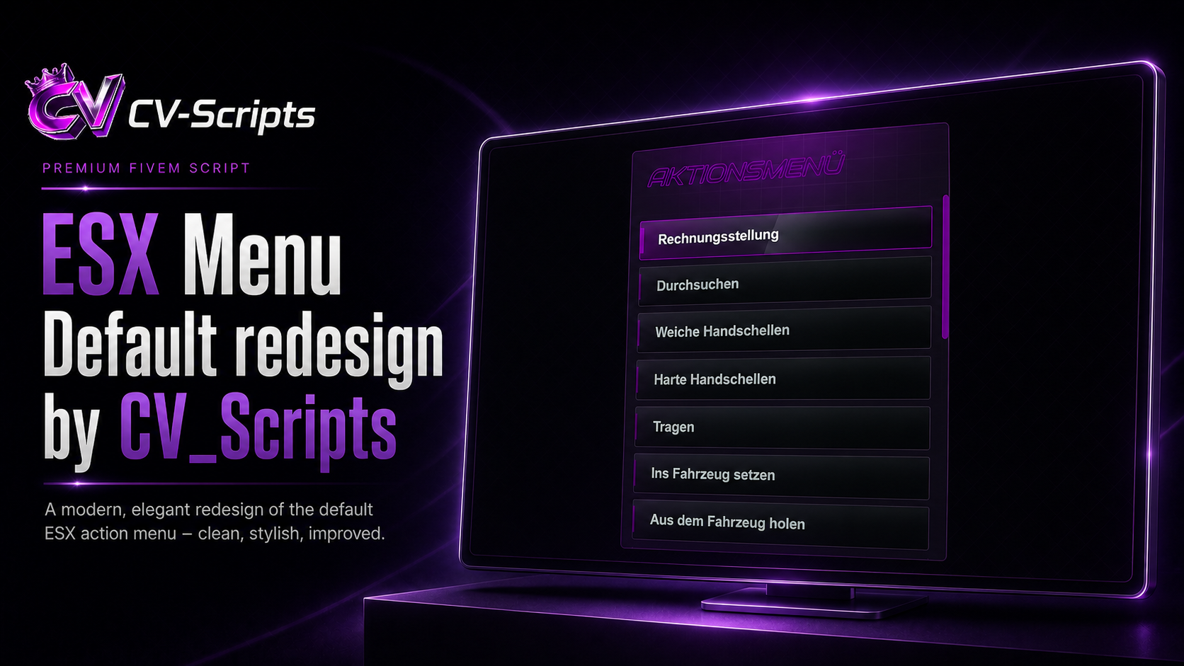 ESX Menu Default redesign by CV_Scripts