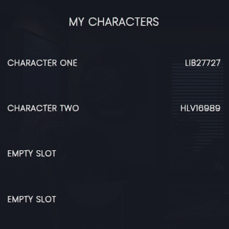 Additional Character Slot