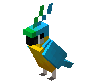 Cyan Parrot - Permanent Shoulder Pet