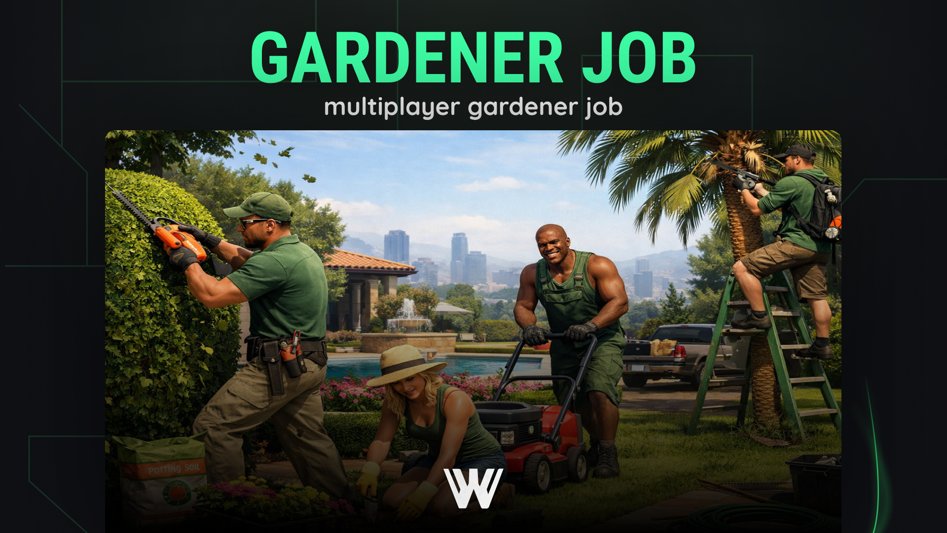 [Multiplayer Gardener Job]ESX QBCORE QBOX {OPEN}