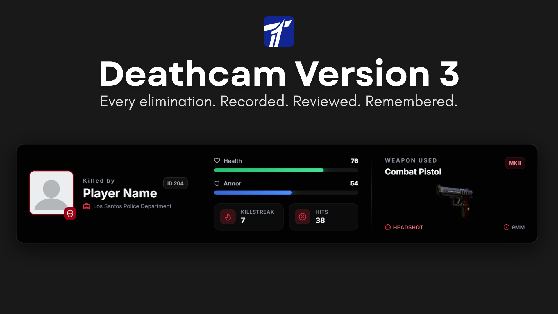 [FREE] T1 DEATHCAM V3 (ESX/QBCORE)