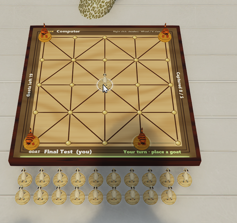 Bagh-Chal — 3D Board Game (Open Source)
