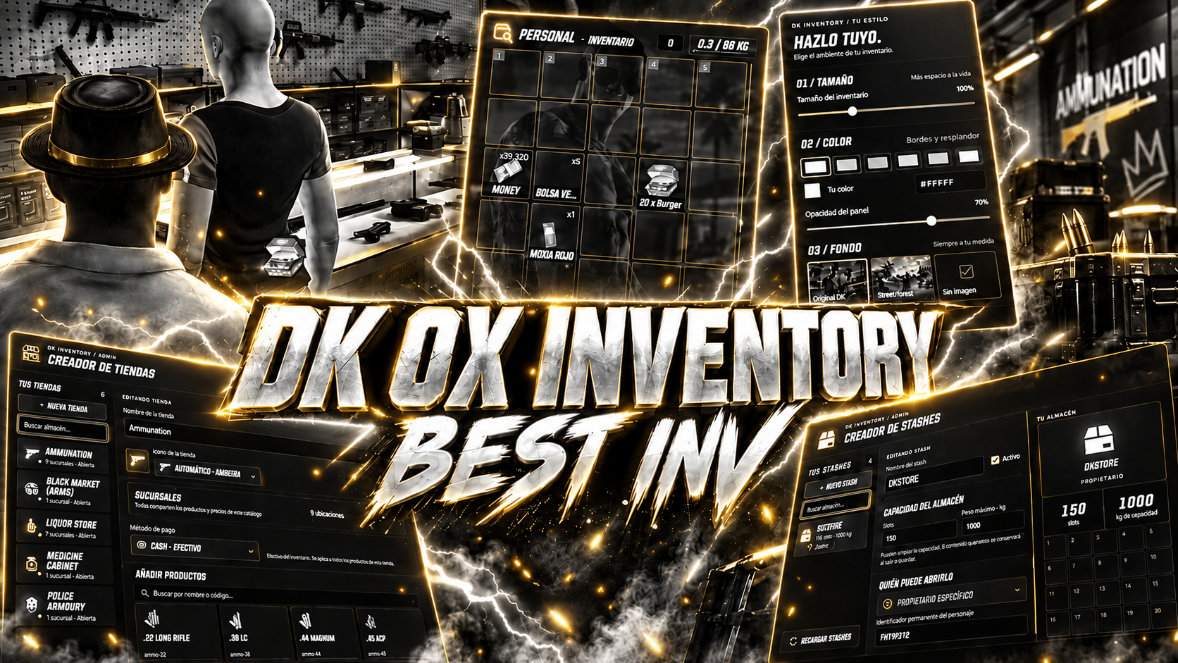 DK OX INVENTORY (SHOP CREATOR + OTHER FUNTIONS)