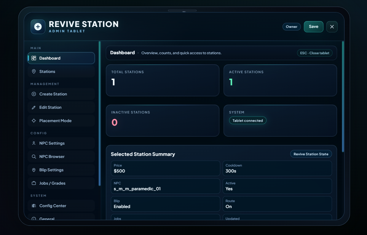 🏥 Vantyx Revive Station – New with (admin and settings panel) Screenshot 4
