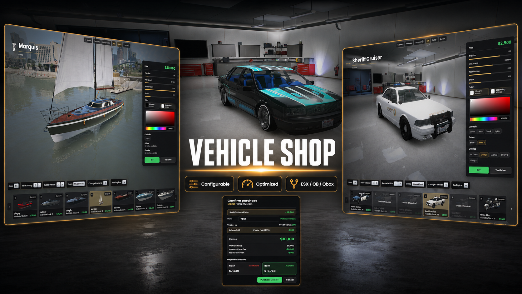 Vehicle Shop [ESX-QB-QBox]