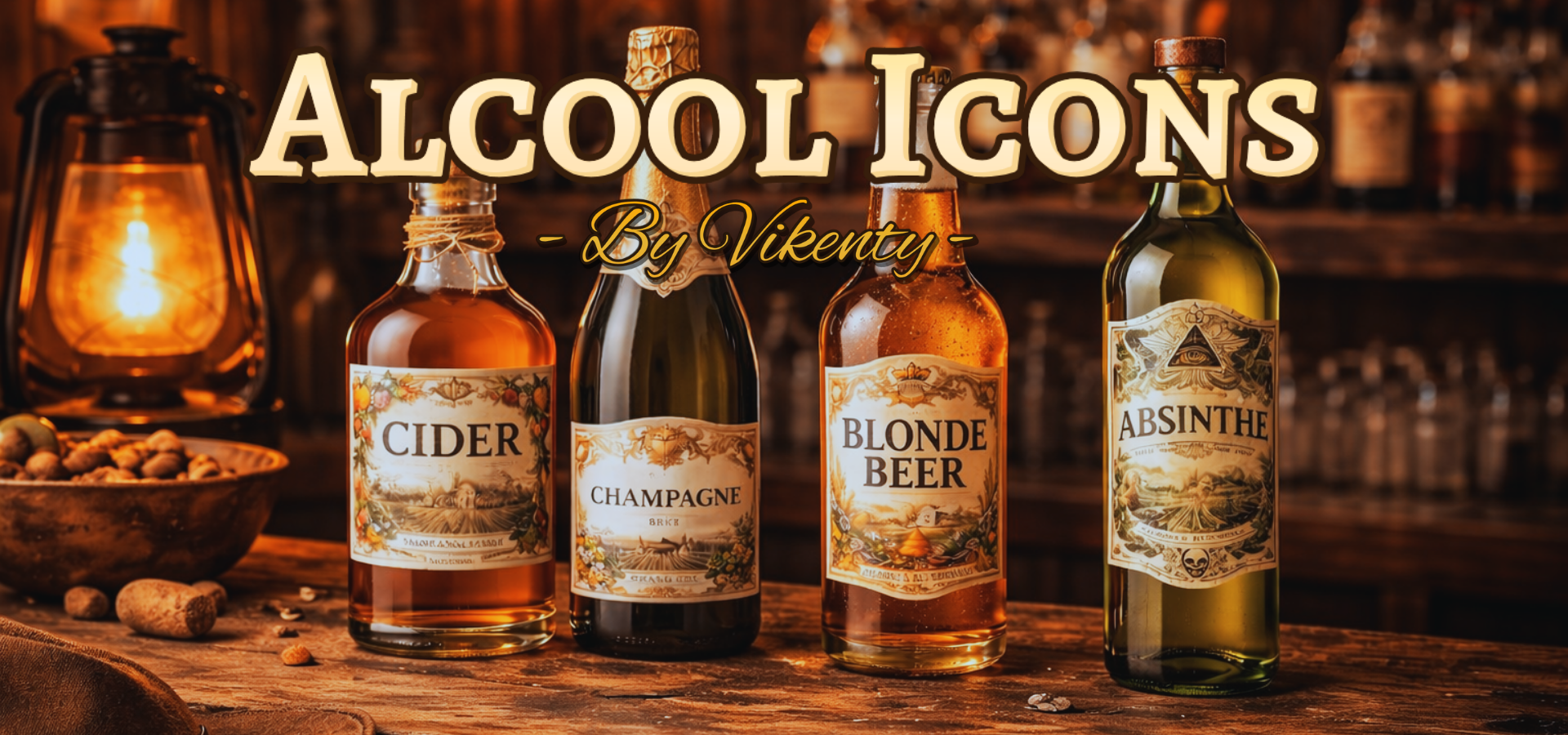 Alcool Bottle Icons x20 | 01