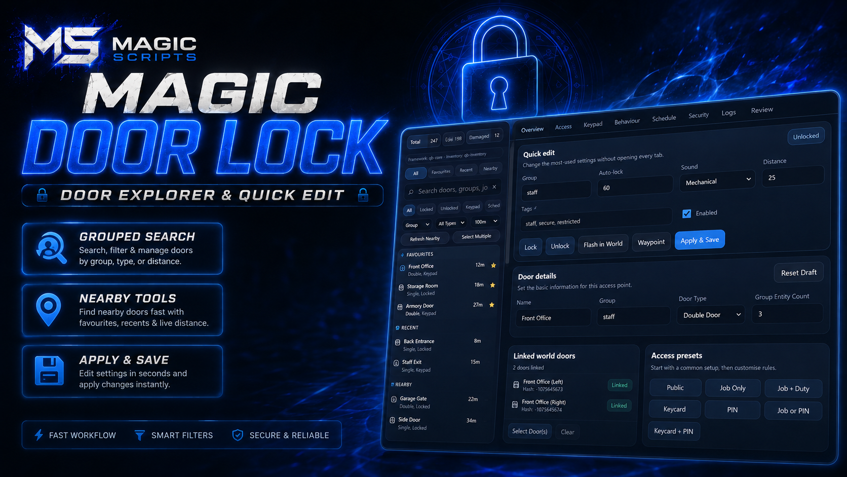 Magic Door Lock – Advanced FiveM Access Control System