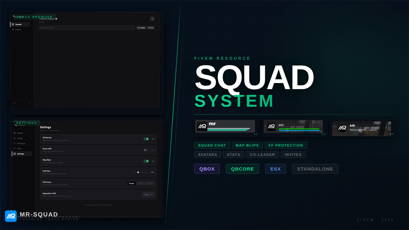 Squad System Team Menu (Escrow)