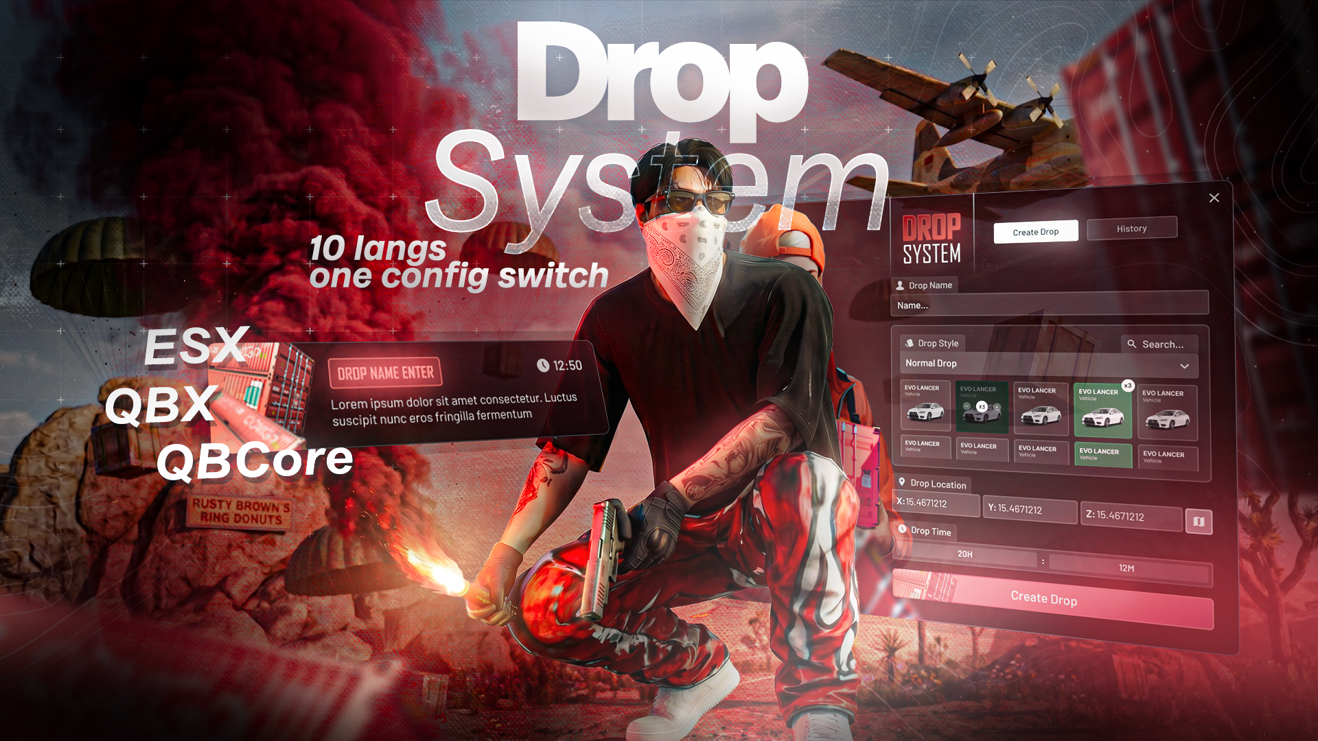 [DROP SYSTEM ] FREE QBCORE QBOX ESX