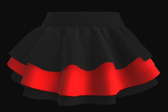 Red Black Skirt Skin