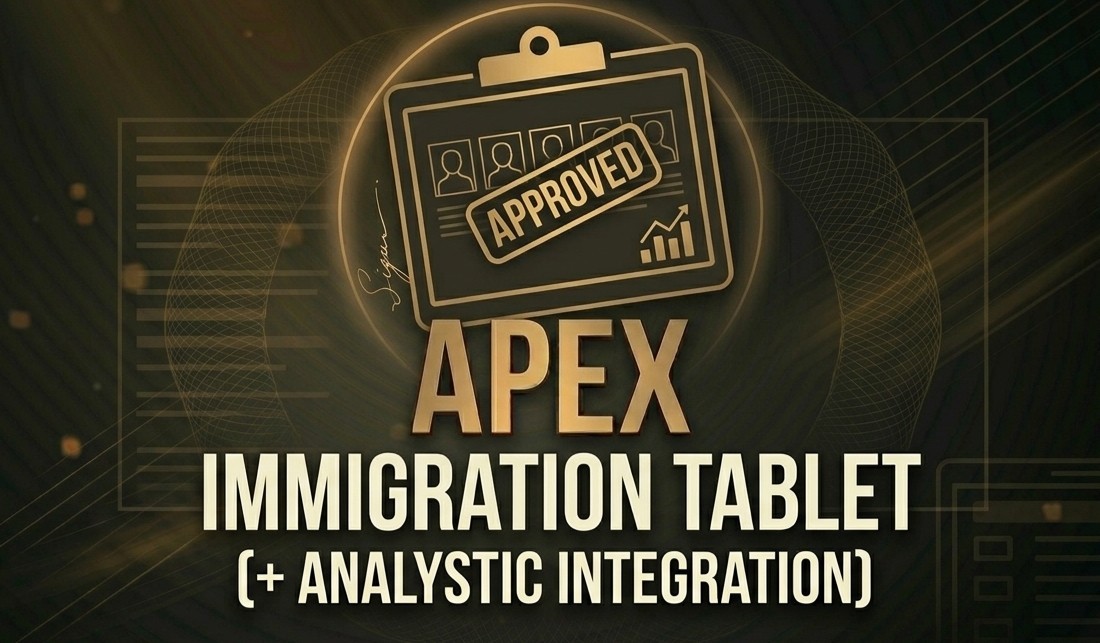 APEX IMMIGRATION TABLET (+ ANALYSTIC INTEGRATION)