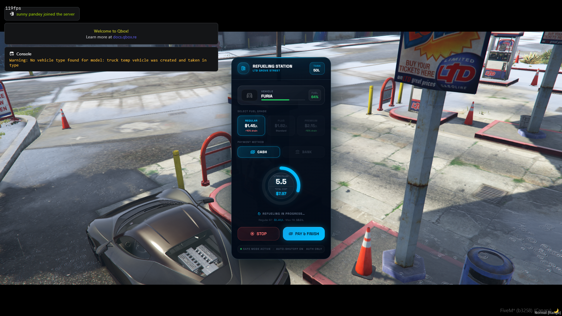 QL Owned Fuel System — Player-Owned Gas Stations & Advanced Fuel Script (QBCore / ESX)