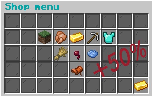 Shop Sell SALE +50% [Survival]