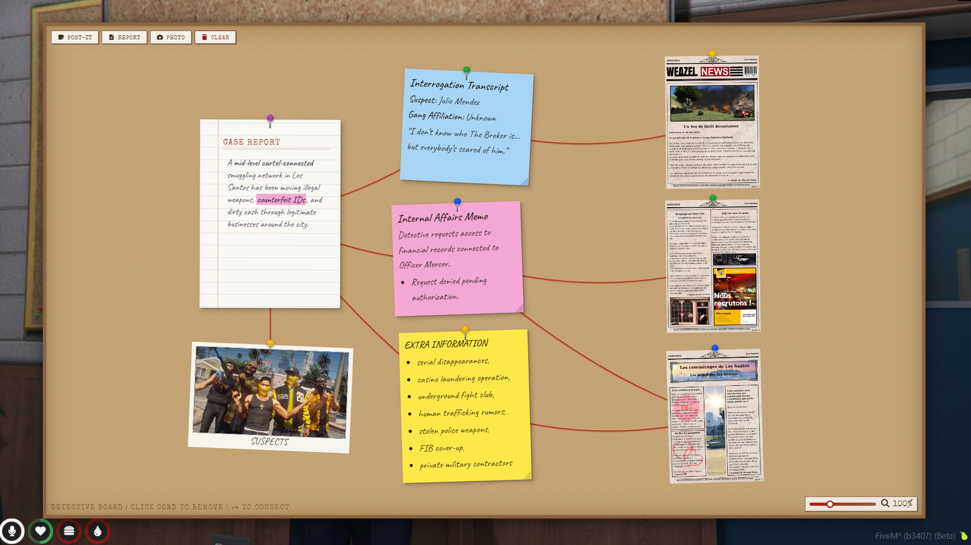 🕵️Investigation Board FiveM Script