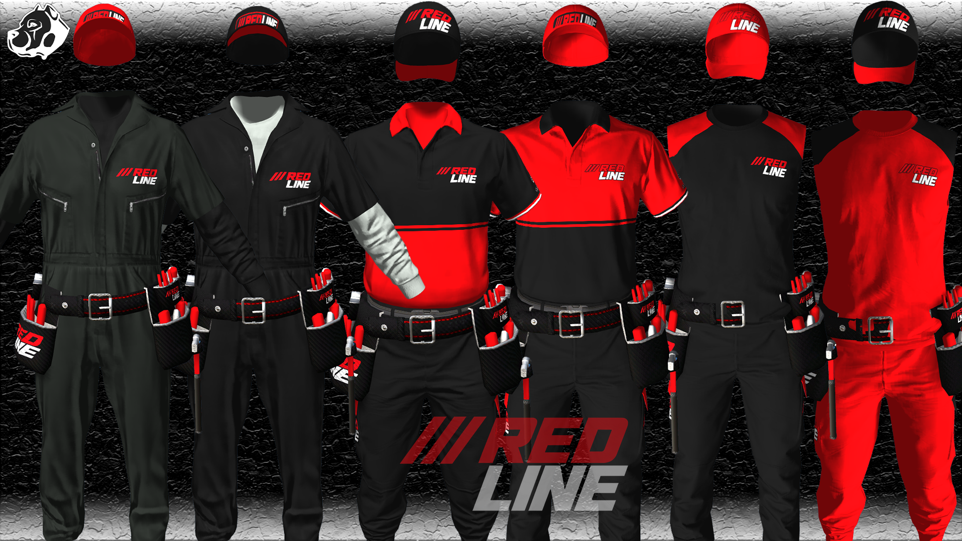 Red Line Mech Bundle | Fivem Mechanic Clothing