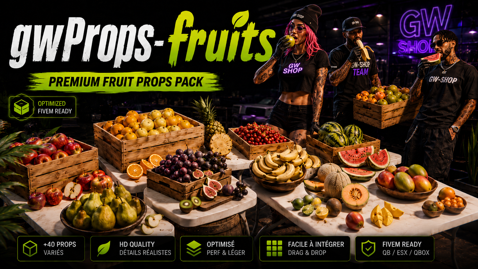 Pack props - fruits