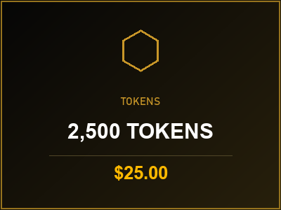 2,500 Tokens
