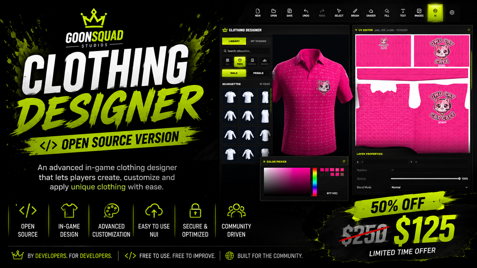 Goonsquad ClothDesigner Source Code / Un-Escrowed / Open
