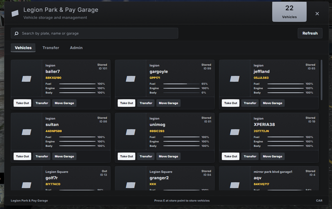 Garage System [QB - ESX - QBOX]