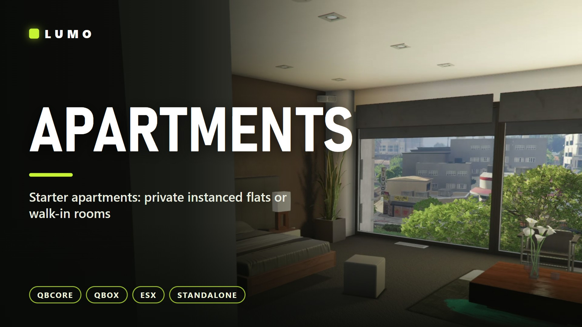 ​Lumo Apartments — Instanced & Walk-in Apartments (Escrow)
