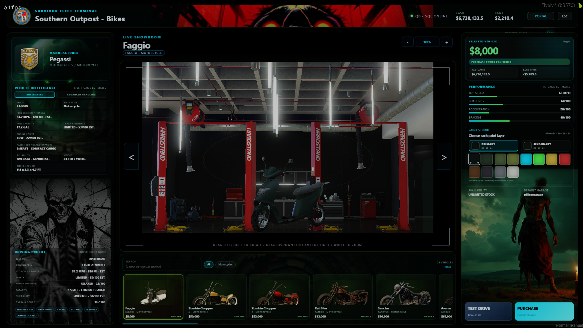 Vehicle Shop and player-owned vehicle business system