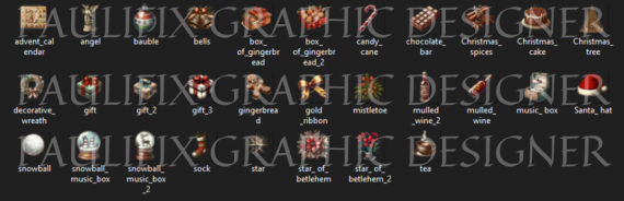 Colorful Christmas Inventory Icons by Paulifix #1