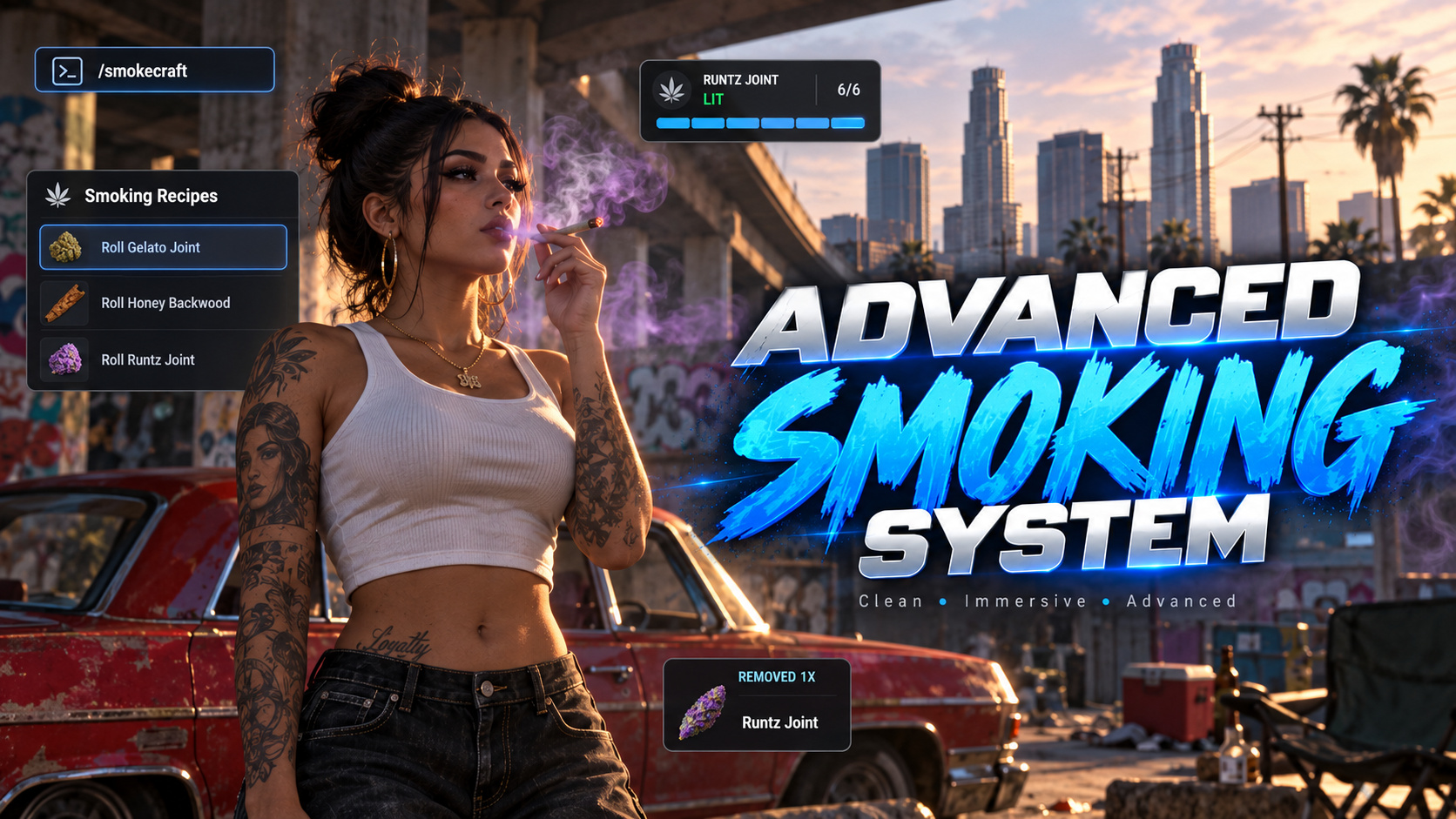 Sleezy Development • Advanced Smoking System (ESX, QBCore, Qbox, & Standalone)