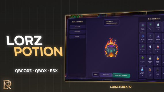 🧪 FiveM Potion Maker | LORZ | ⚗️ Custom Brewing & Magical Effects System