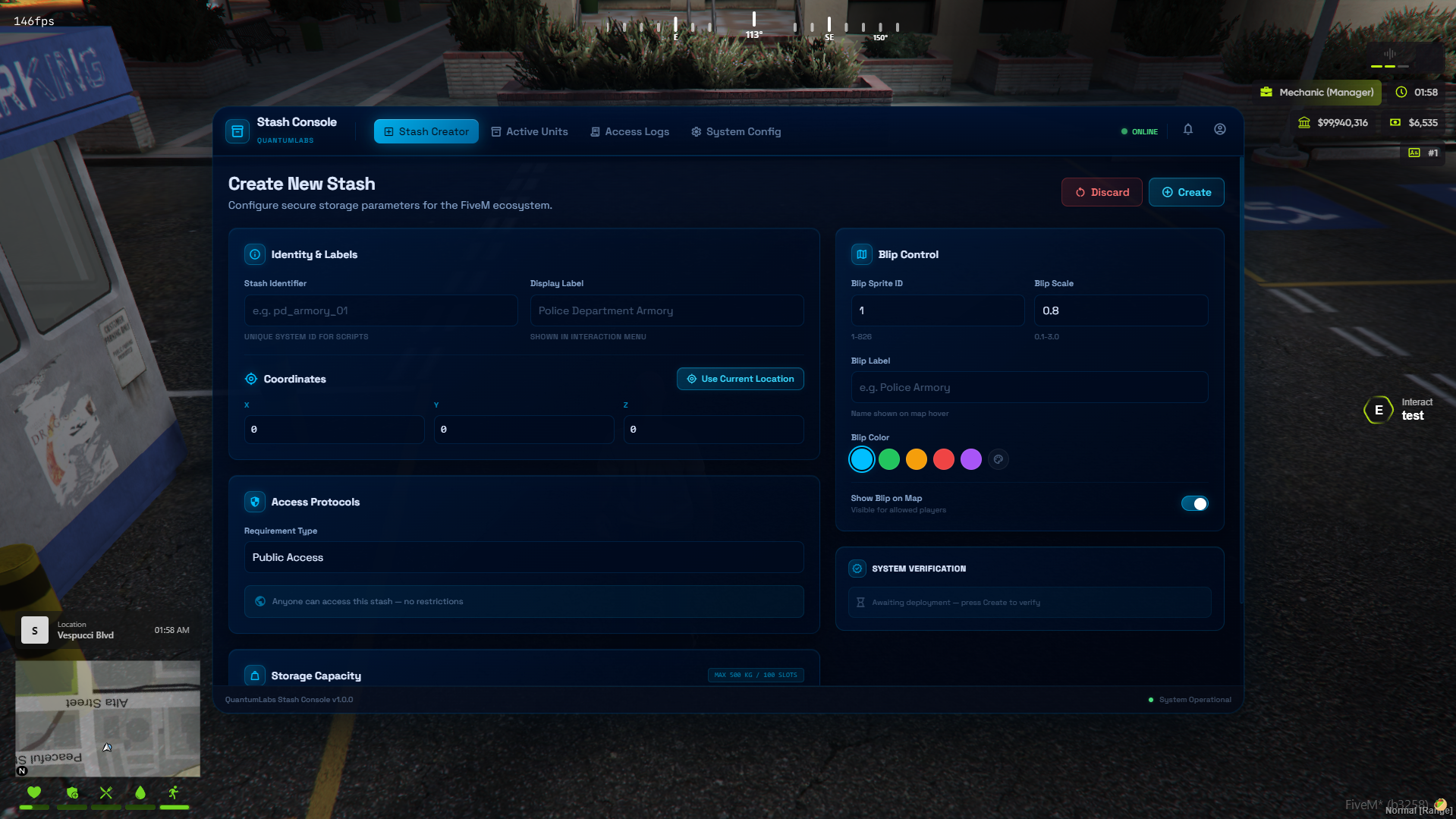 QL StashCreator — Dynamic Stash & Storage Creator for FiveM (QBCore / ESX / Qbox)